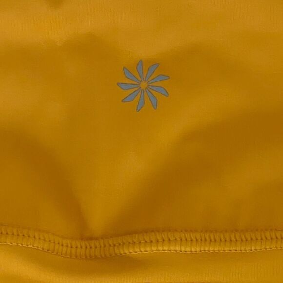 Athleta Ultimate Stash II Capri Radiant Sunrise Yellow Workout Medium NWOT - Picture 4 of 7